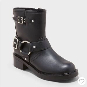 Universal Thread Connor Harness Buckle Black Ankle Boots - Size 8.5